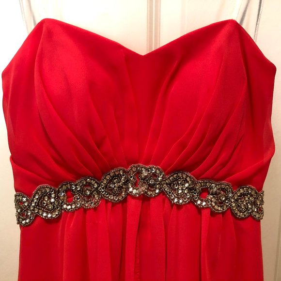 Coral High Low Homecoming/Prom Dress - Picture 3 of 8